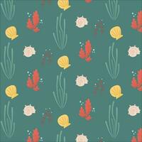 vector cute pattern underwater world