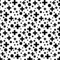 Abstract background. Many small geometric shapes in doodle style. Seamless pattern with black element. vector