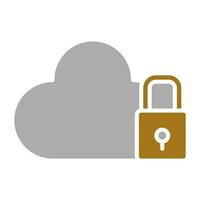 nube seguridad vector icono estilo