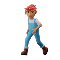 3D Strong Women Character png