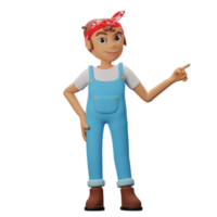 3D Strong Women Character png