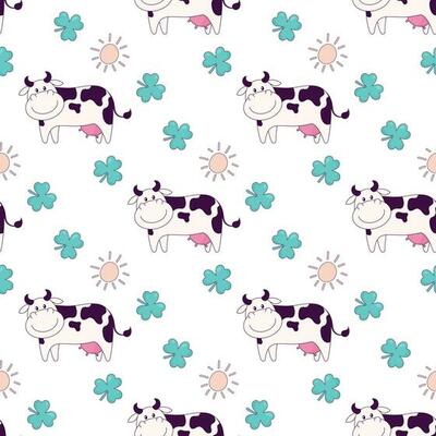 cartoon cow pattern