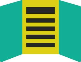Blank card in green and blue color. vector