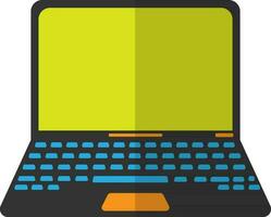 Flat style laptop icon. vector