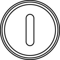 Coin in flat style. vector