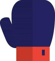 Blue and orange boxing glove. vector