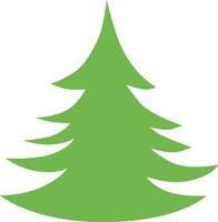 Pictogram of xmas tree in green color isolated. vector