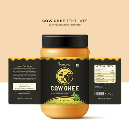 Ghee Label Vector Art, Icons, and Graphics for Free Download