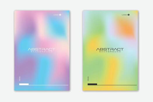 Abstract mesh gradient colorful background poster collection set vector