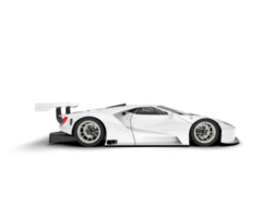 White sport car on transparent background. 3d rendering - illustration png