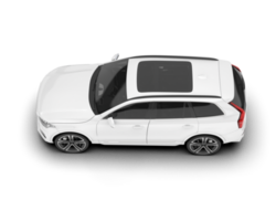 White SUV on transparent background. 3d rendering - illustration png