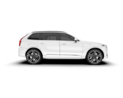 White SUV on transparent background. 3d rendering - illustration png