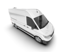 White van on transparent background. 3d rendering - illustration png