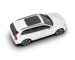 White SUV on transparent background. 3d rendering - illustration png