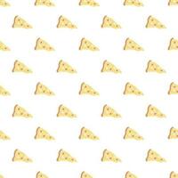 Seamless pizza pattern. Drawn pizza background. Doodle vector pizza illustration
