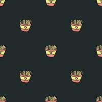 Seamless fast food pattern. fast food background vector