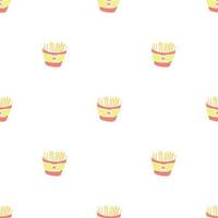 Seamless fast food pattern. fast food background vector