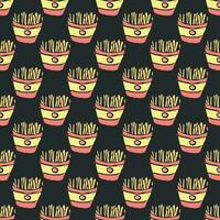 Seamless fast food pattern. fast food background vector