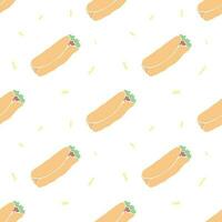 Seamless fast food pattern. fast food background vector
