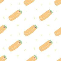 Seamless fast food pattern. fast food background vector