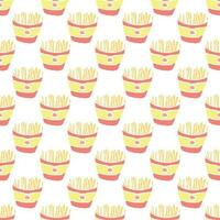 Seamless fast food pattern. fast food background vector