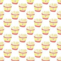 Seamless fast food pattern. fast food background vector