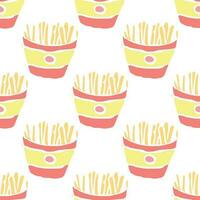 Seamless fast food pattern. fast food background vector