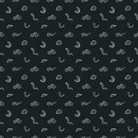 Seamless seafood pattern. Drawn seafood background vector