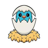 Cute forpus parrotlet bird cartoon inside from egg vector