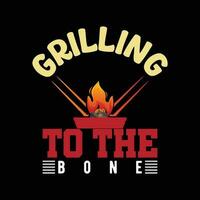 Grilling To The Bone vector