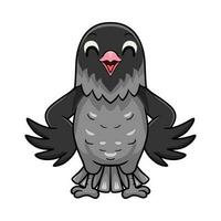 Cute mauve gray masked lovebird cartoon vector