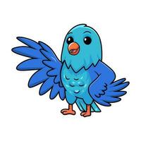 Cute forpus parrotlet bird cartoon waving hand vector