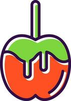 Caramel apple Vector Icon Design