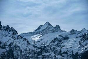 First mountain in Grindelwald with Alpine views Switzerland. photo