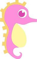 Cute Seahorse Vector Illustration. Fit for use as sticker or emoticon.