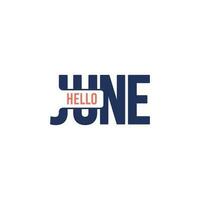 hello june design template vector