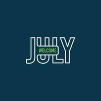 Hello Jully design template vector