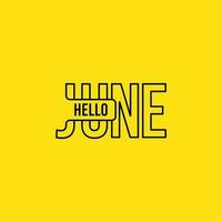 hello june design template vector