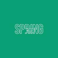 Hello spring design template vector