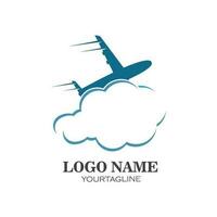 plane faster icon logo vector of express and delivery illustration