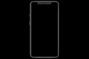 Mobile design on black Screen Background. vector