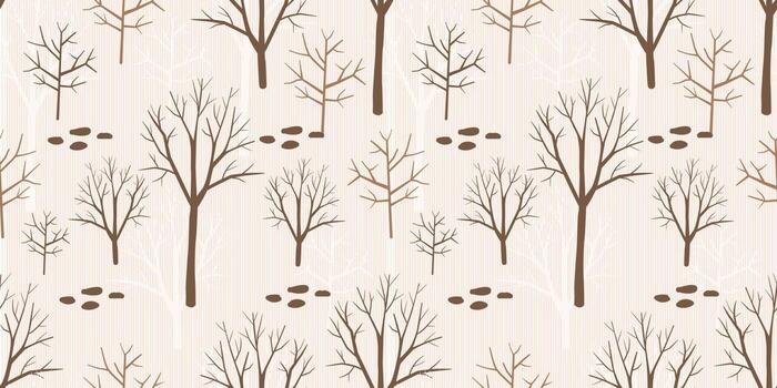 branches in a repeat patterns. Nursery art background. Children's fabric pattern design. vector