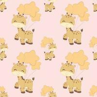 giraffe seamless pattern perfect for wallpaper, backgrounds, invitations, packaging design projects vector