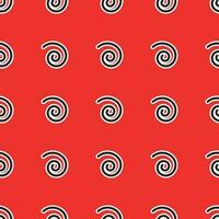 Abstract pattern with spiral lines on red background vector