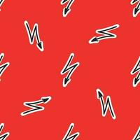 Seamless pattern with Lightning on a red backdrop vector