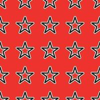 Star pattern on red background vector