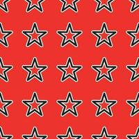 Star pattern on red background vector