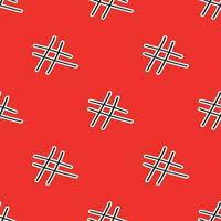 Seamless pattern with lines on red background vector