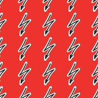Seamless pattern with Lightning on a red backdrop vector