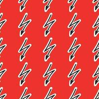 Seamless pattern with Lightning on a red backdrop vector